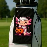 Cute Axolotl Halloween Costume Golf Towel thumb 2