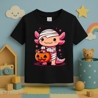 Cute Axolotl Halloween Costume Toddler T-Shirt thumb 3