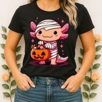 Cute Axolotl Halloween Costume Women's T-Shirt thumb 2