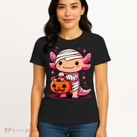 Cute Axolotl Halloween Costume Women's T-Shirt thumb 4