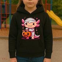 Cute Axolotl Halloween Costume Kids Hoodie thumb 3