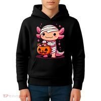 Cute Axolotl Halloween Costume Kids Hoodie thumb 4