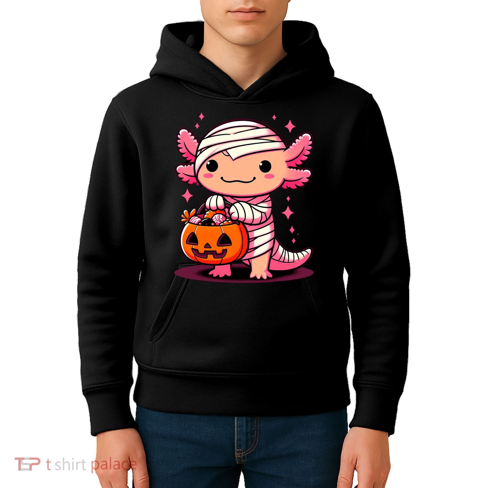 Cute Axolotl Halloween Costume Kids Hoodie