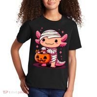 Cute Axolotl Halloween Costume Kids T-Shirt thumb 2