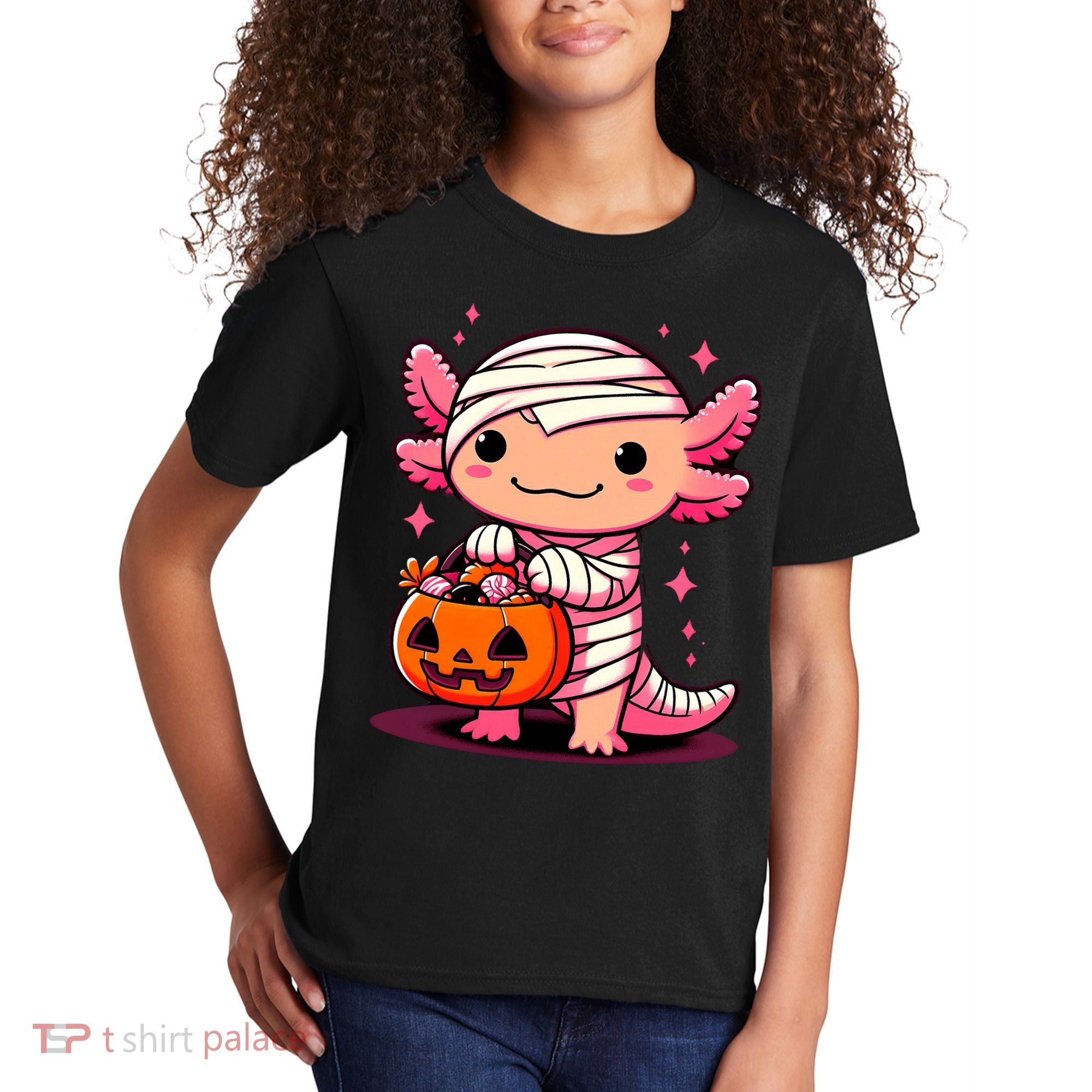 Cute Axolotl Halloween Costume Kids T-Shirt