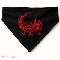 Cute Axolotl Heart   Valentine Axolotl  USA-Made Doggie Bandana thumb 0