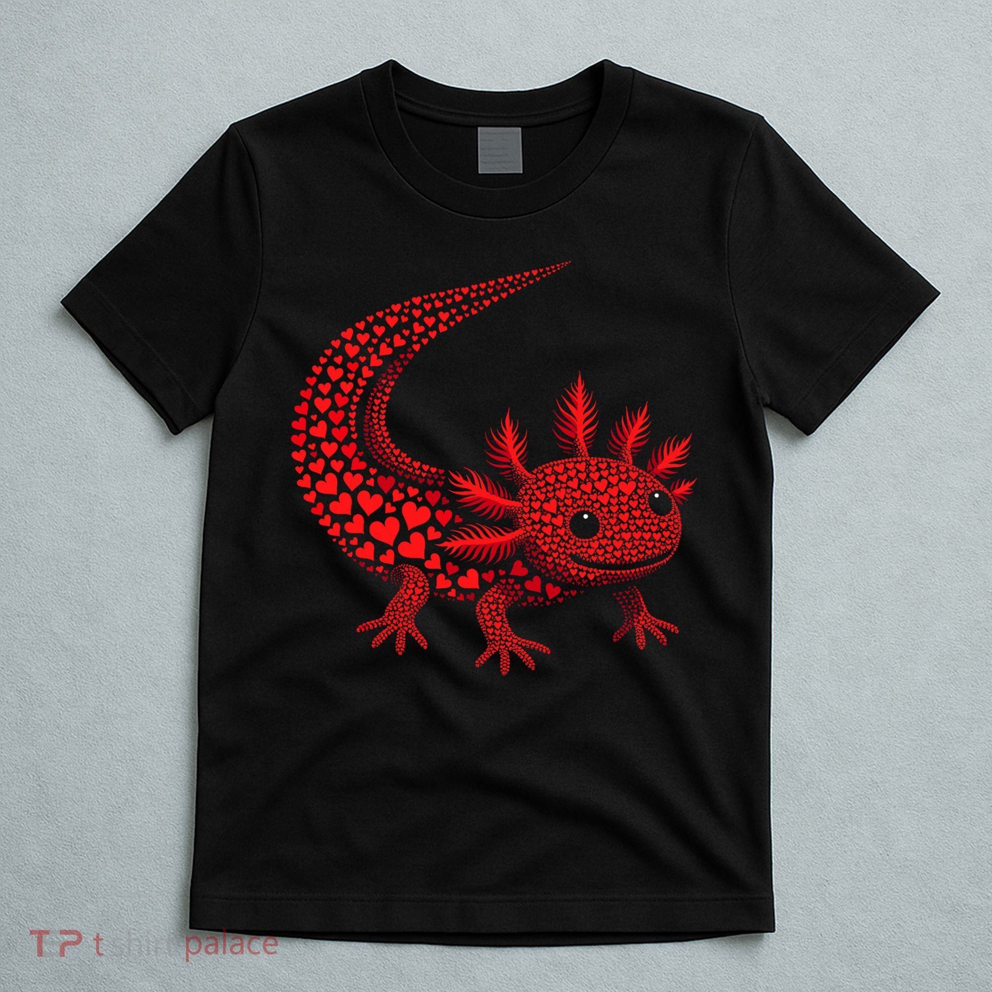 Cute Axolotl Heart   Valentine Axolotl  T-Shirt