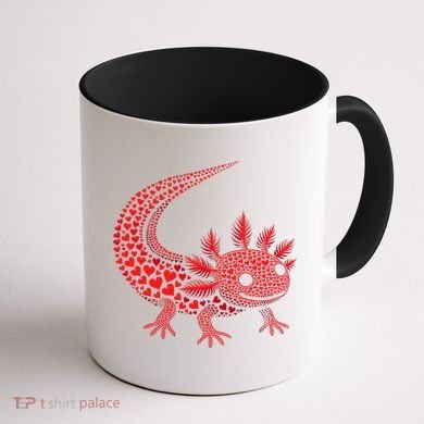 Cute Axolotl Heart   Valentine Axolotl  Coffee Mug back