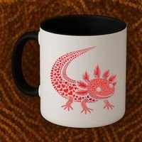 Cute Axolotl Heart   Valentine Axolotl  Coffee Mug thumb 2