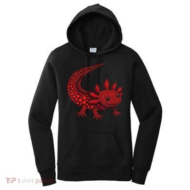 Cute Axolotl Heart   Valentine Axolotl  Women's Hoodie