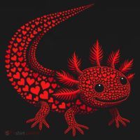 Cute Axolotl Heart   Valentine Axolotl  Women's Hoodie thumb 2