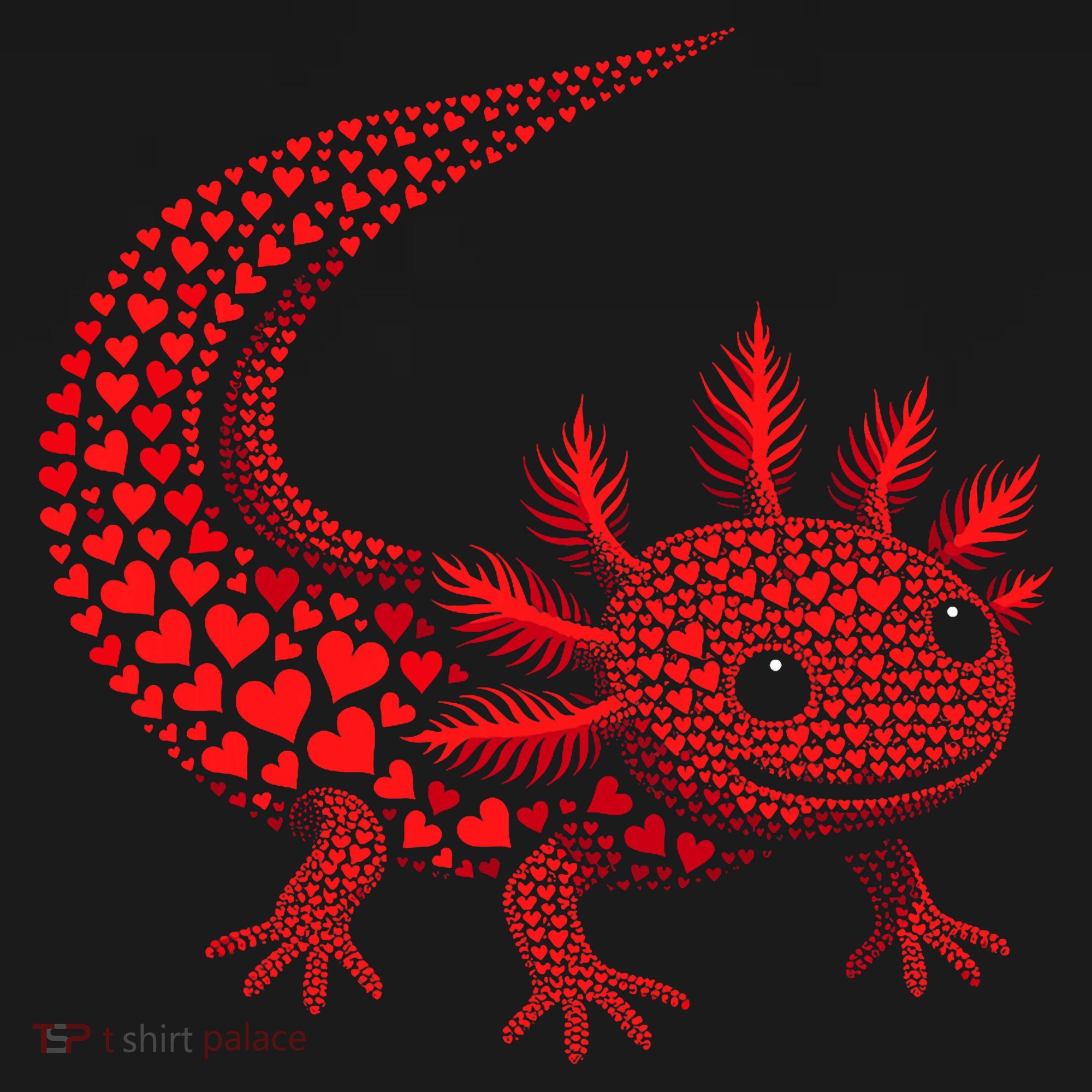 Cute Axolotl Heart   Valentine Axolotl  Women's Hoodie