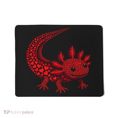 Cute Axolotl Heart   Valentine Axolotl  Mousepad