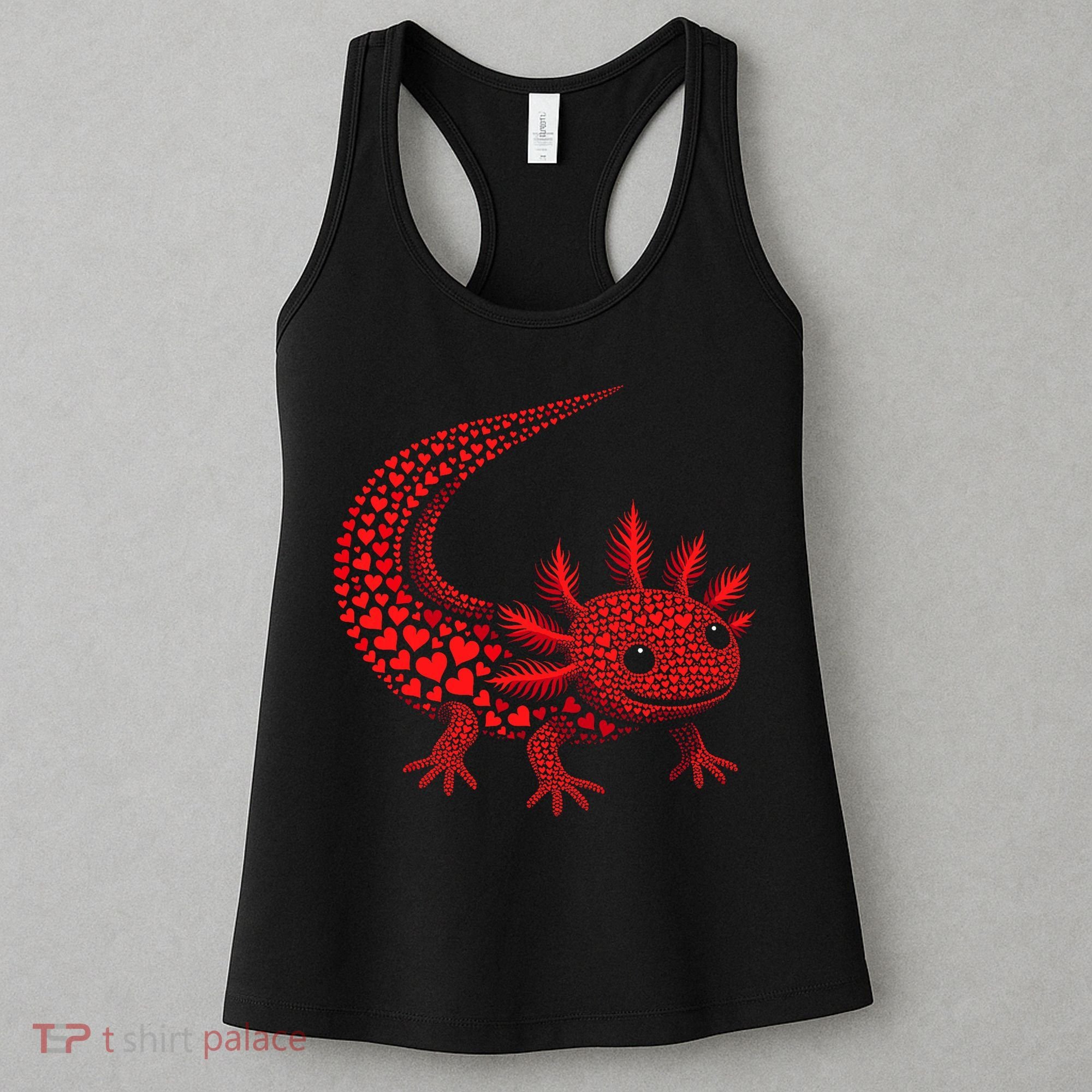 Cute Axolotl Heart   Valentine Axolotl  Women's Tank Top