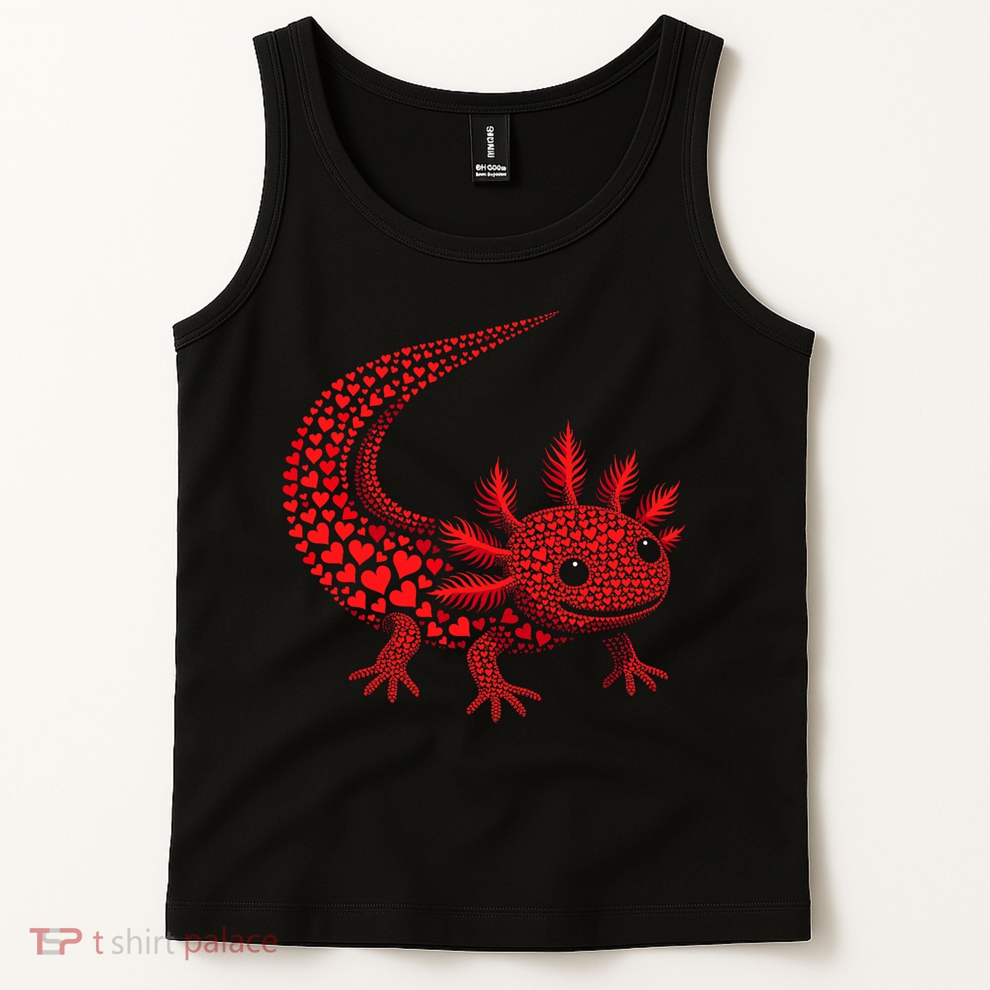 Cute Axolotl Heart   Valentine Axolotl  Tank Top
