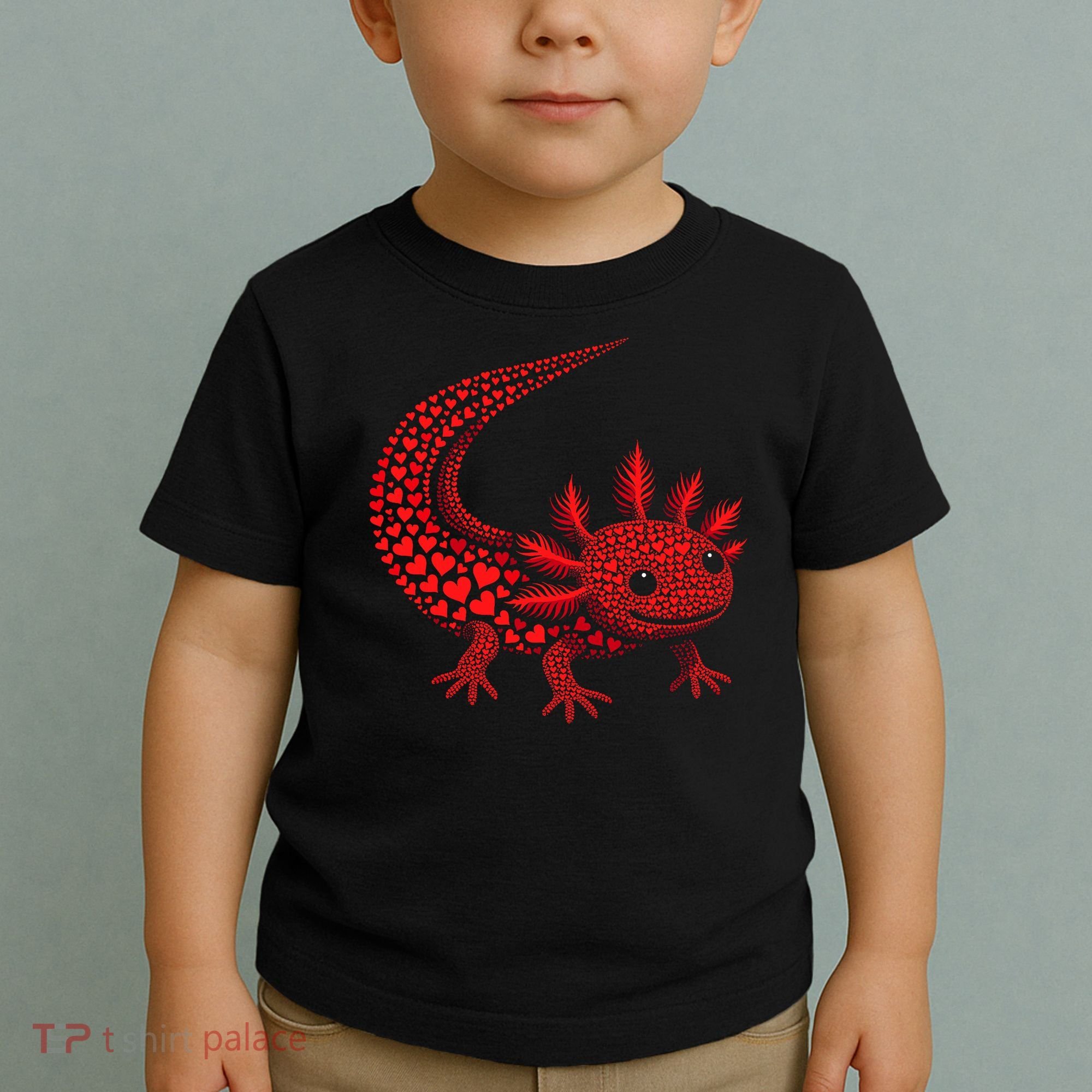 Cute Axolotl Heart   Valentine Axolotl  Toddler T-Shirt