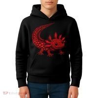 Cute Axolotl Heart   Valentine Axolotl  Kids Hoodie thumb 4