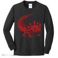 Cute Axolotl Heart   Valentine Axolotl  Kids Long Sleeve Shirt thumb 0