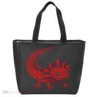 Cute Axolotl Heart   Valentine Axolotl  Tote Bag thumb 0