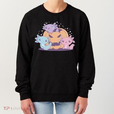 Cute Axolotl Halloween Pumpkin Women's Sweatshirt