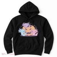 Cute Axolotl Halloween Pumpkin Hoodie thumb 0