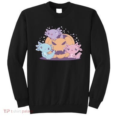Cute Axolotl Halloween Pumpkin Sweatshirt