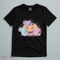 Cute Axolotl Halloween Pumpkin T-Shirt thumb 5