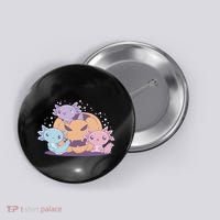 Cute Axolotl Halloween Pumpkin Button thumb 0
