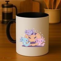 Cute Axolotl Halloween Pumpkin Coffee Mug thumb 4