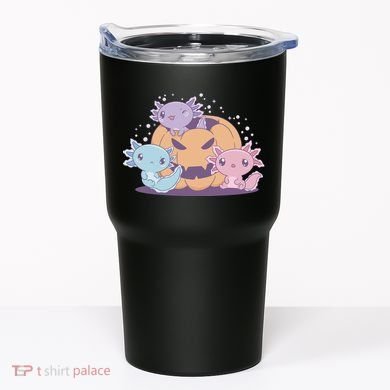 Cute Axolotl Halloween Pumpkin Tumbler