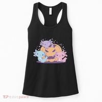 Cute Axolotl Halloween Pumpkin Women's Tank Top thumb 0