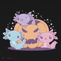 Cute Axolotl Halloween Pumpkin Women's Tank Top thumb 5
