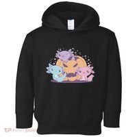 Cute Axolotl Halloween Pumpkin Toddler Hoodie thumb 0
