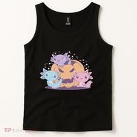 Cute Axolotl Halloween Pumpkin Tank Top thumb 2