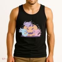 Cute Axolotl Halloween Pumpkin Tank Top thumb 3