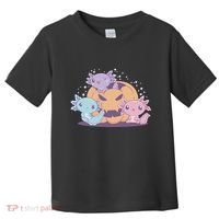 Cute Axolotl Halloween Pumpkin Toddler T-Shirt thumb 0