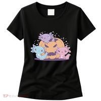Cute Axolotl Halloween Pumpkin Women's T-Shirt thumb 0