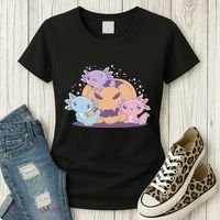 Cute Axolotl Halloween Pumpkin Women's T-Shirt thumb 3