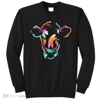 Cow Art Head Gift Watercolor Sweatshirt