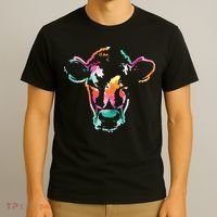 Cow Art Head Gift Watercolor T-Shirt thumb 3