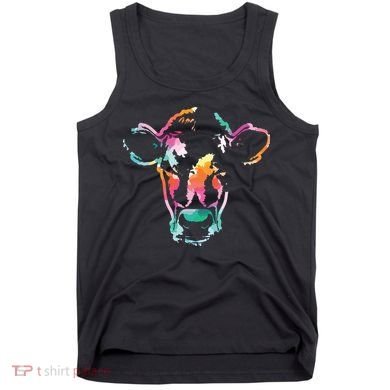 Cow Art Head Gift Watercolor Tank Top