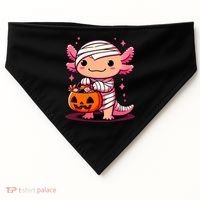 Cute Axolotl Halloween Costume USA-Made Doggie Bandana thumb 0