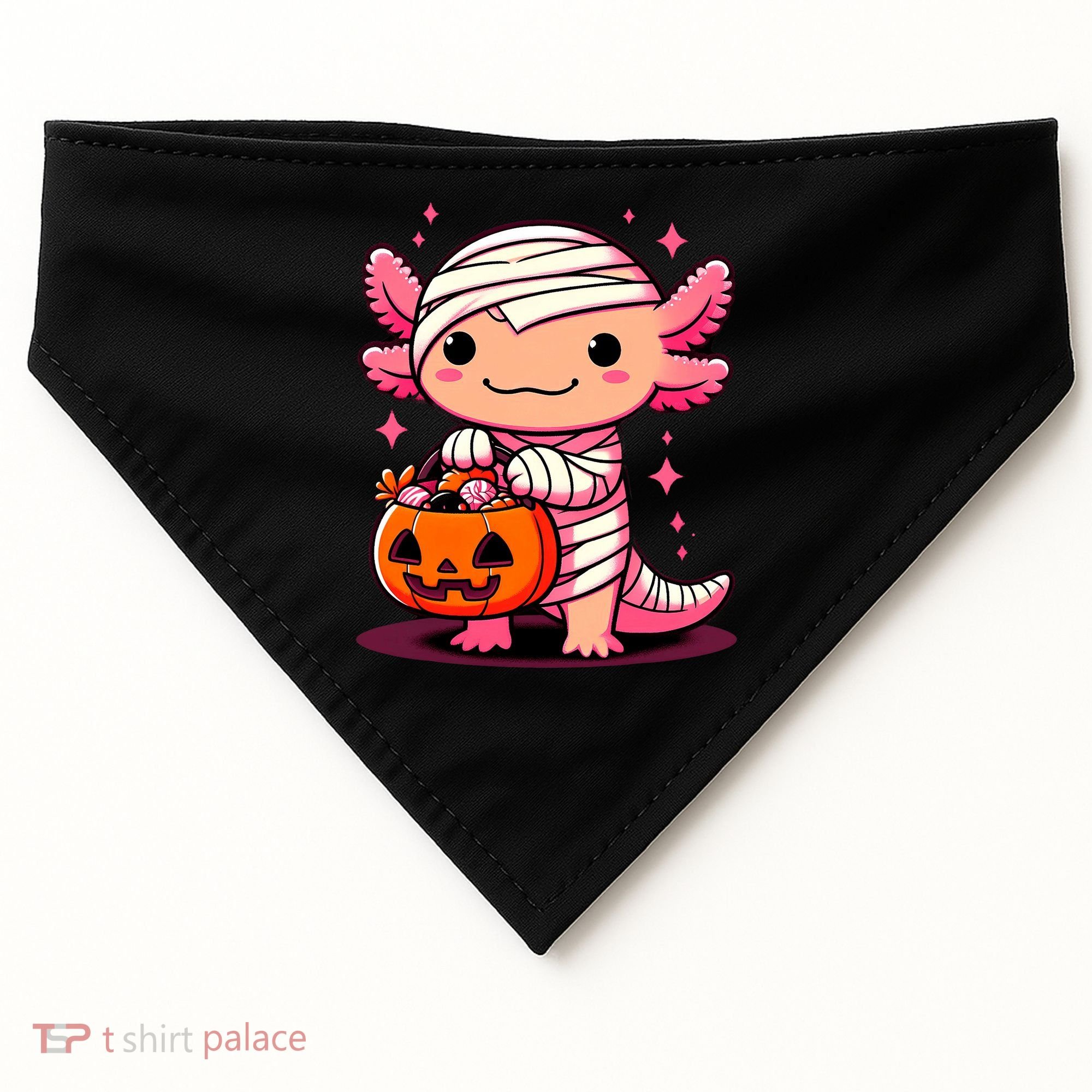 Cute Axolotl Halloween Costume USA-Made Doggie Bandana