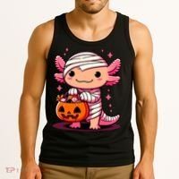 Cute Axolotl Halloween Costume Tank Top thumb 3