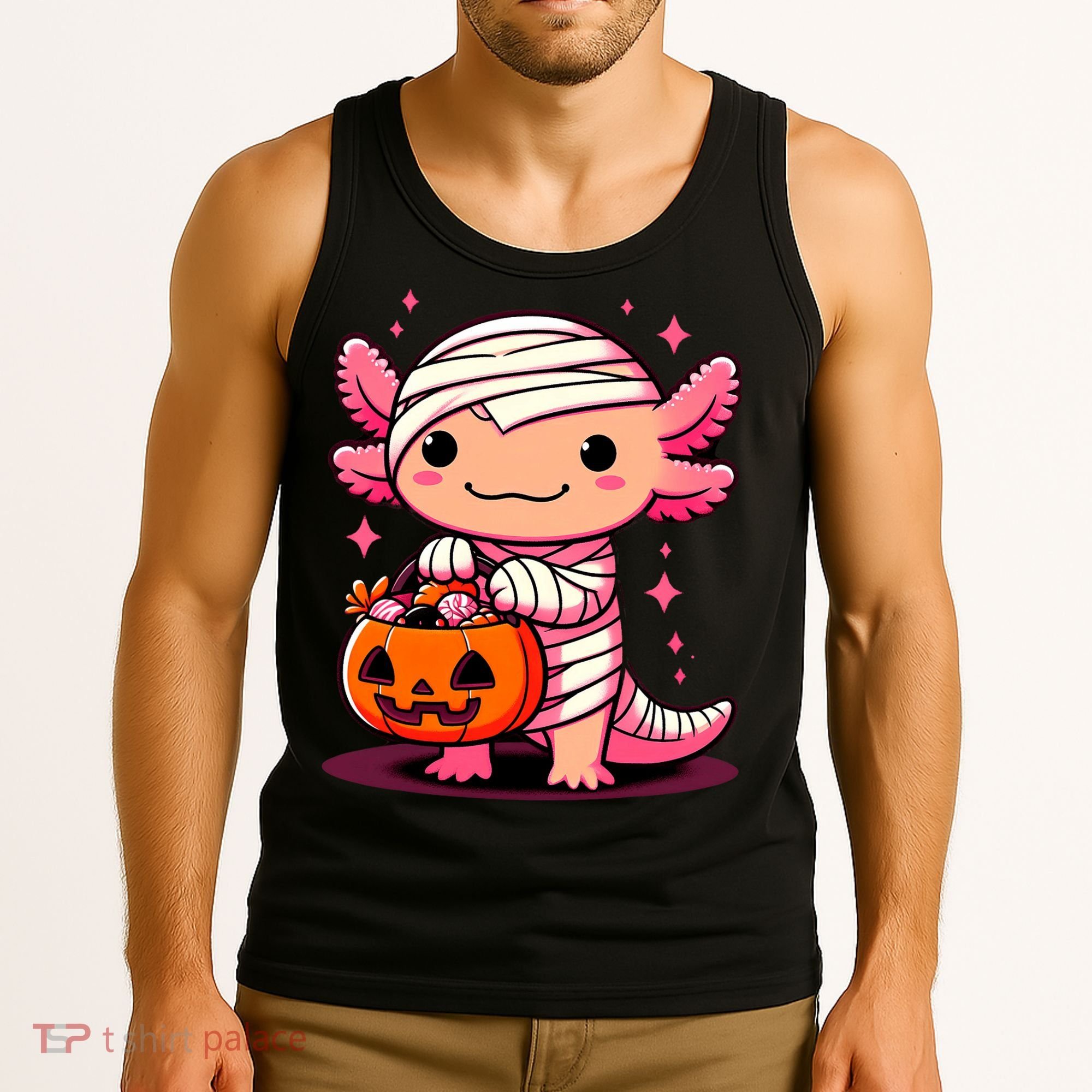 Cute Axolotl Halloween Costume Tank Top