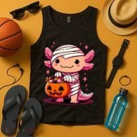 Cute Axolotl Halloween Costume Tank Top thumb 4