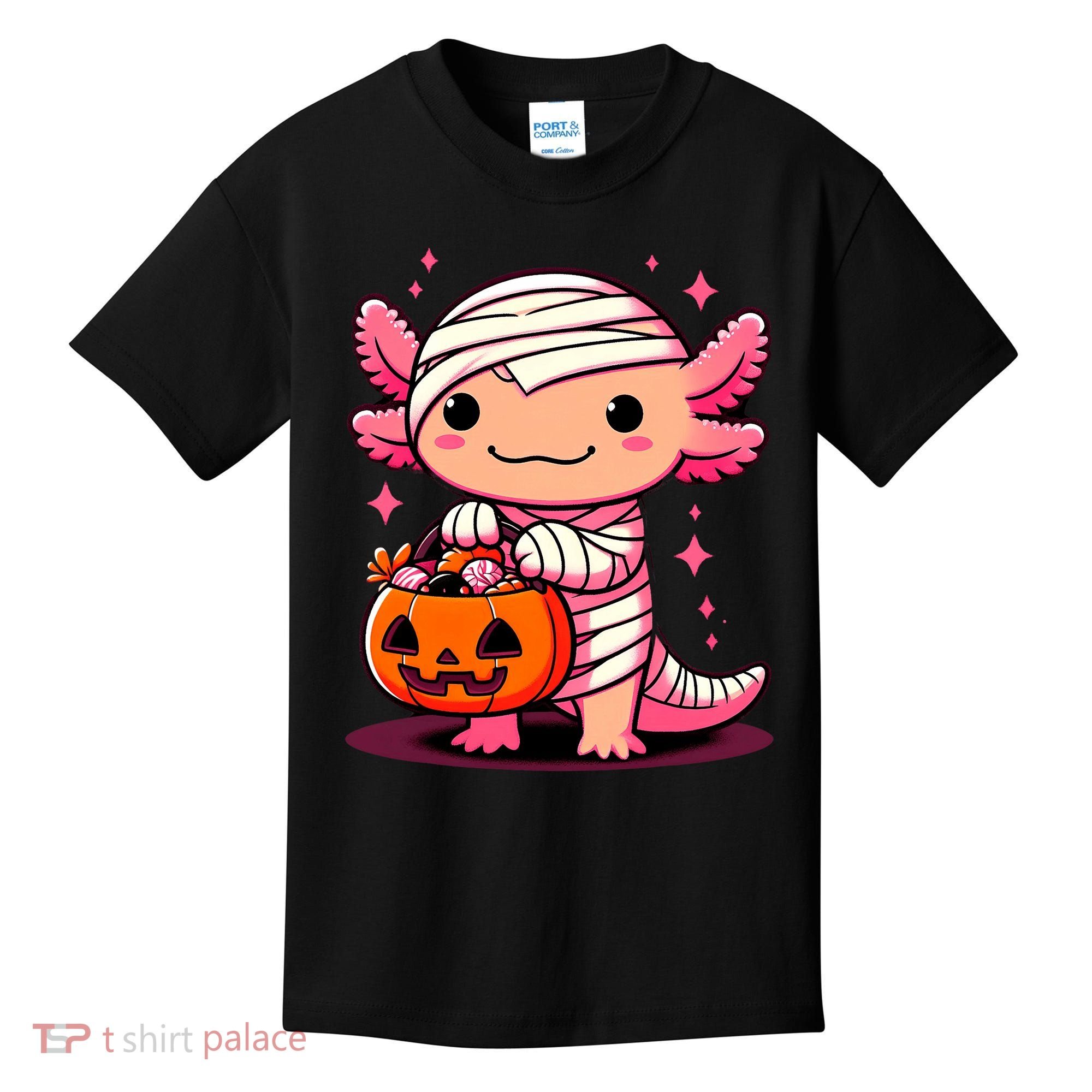 Cute Axolotl Halloween Costume Kids T-Shirt