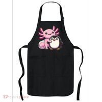 Cute Axolotl Hugging Penguin Apron thumb 0