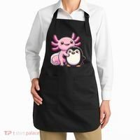 Cute Axolotl Hugging Penguin Apron thumb 2