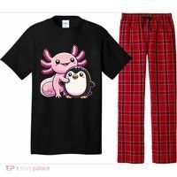 Cute Axolotl Hugging Penguin Pajama Set thumb 0